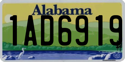 AL license plate 1AD6919
