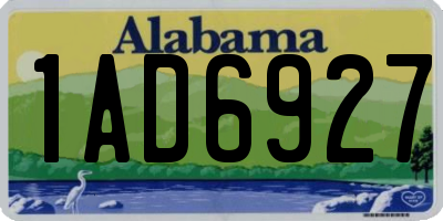 AL license plate 1AD6927