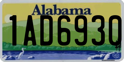 AL license plate 1AD6930