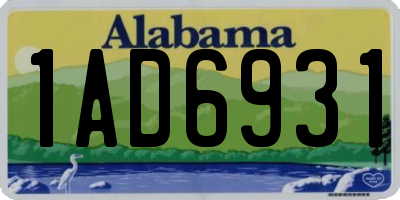AL license plate 1AD6931
