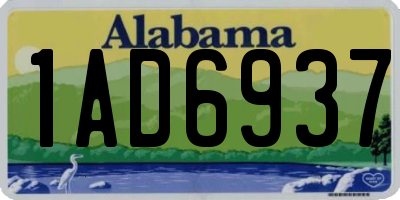 AL license plate 1AD6937