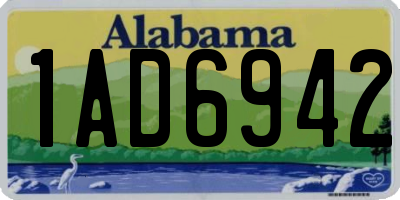 AL license plate 1AD6942