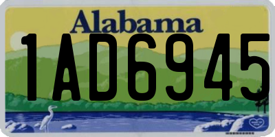 AL license plate 1AD6945