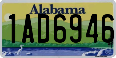 AL license plate 1AD6946