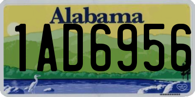 AL license plate 1AD6956