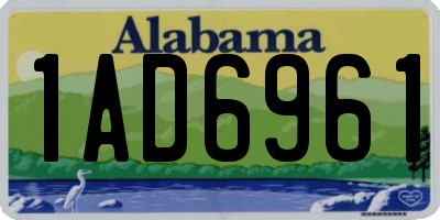 AL license plate 1AD6961