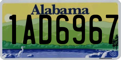 AL license plate 1AD6967