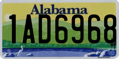 AL license plate 1AD6968