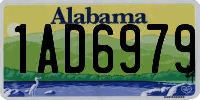 AL license plate 1AD6979