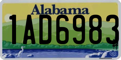 AL license plate 1AD6983