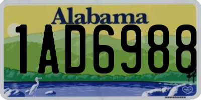 AL license plate 1AD6988
