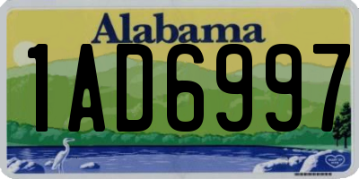 AL license plate 1AD6997