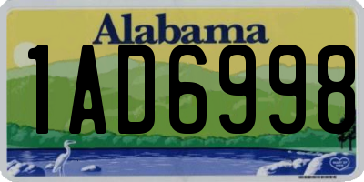 AL license plate 1AD6998