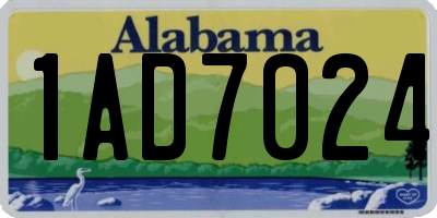 AL license plate 1AD7024
