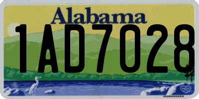 AL license plate 1AD7028