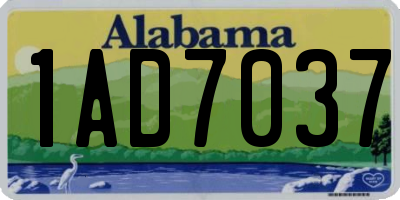 AL license plate 1AD7037