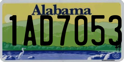 AL license plate 1AD7053