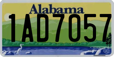 AL license plate 1AD7057