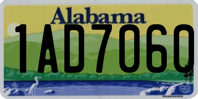 AL license plate 1AD7060