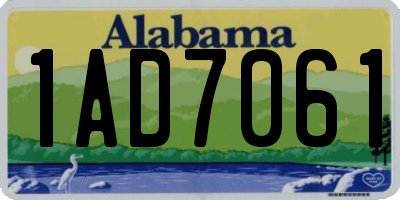 AL license plate 1AD7061