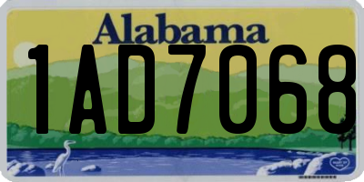 AL license plate 1AD7068