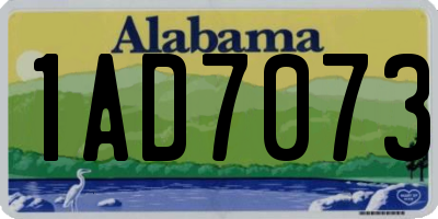 AL license plate 1AD7073
