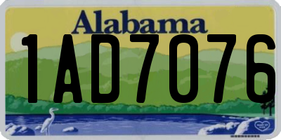 AL license plate 1AD7076