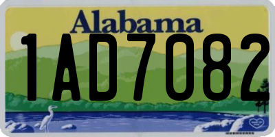 AL license plate 1AD7082