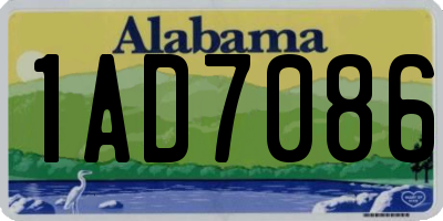 AL license plate 1AD7086