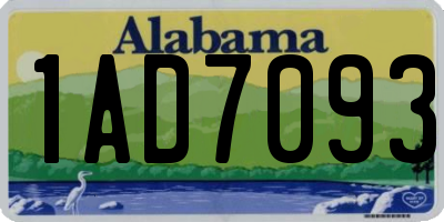 AL license plate 1AD7093