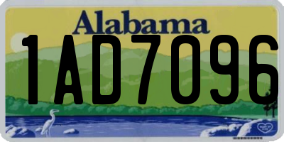 AL license plate 1AD7096