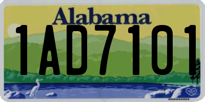 AL license plate 1AD7101
