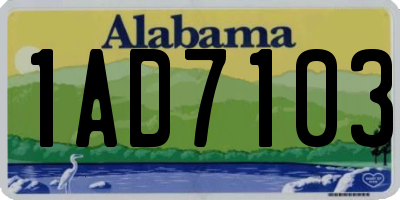 AL license plate 1AD7103