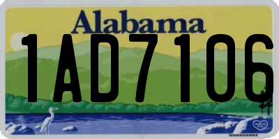 AL license plate 1AD7106