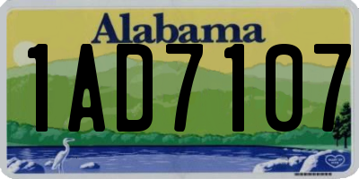 AL license plate 1AD7107