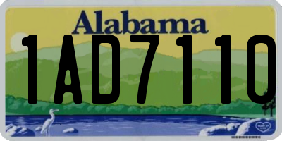 AL license plate 1AD7110