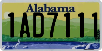 AL license plate 1AD7111