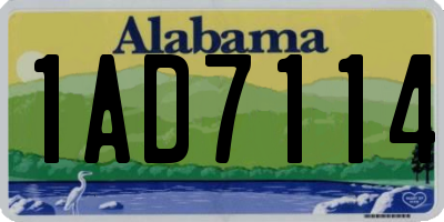 AL license plate 1AD7114