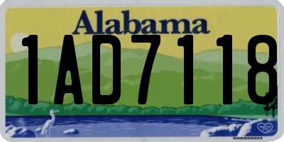 AL license plate 1AD7118