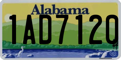 AL license plate 1AD7120