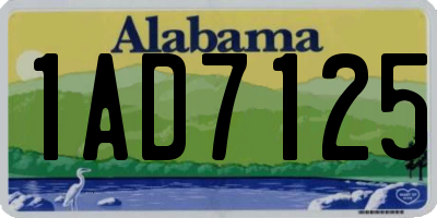 AL license plate 1AD7125