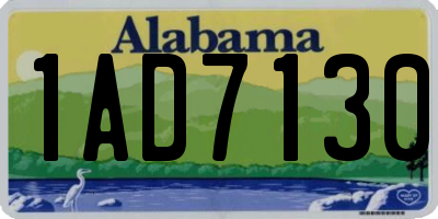 AL license plate 1AD7130