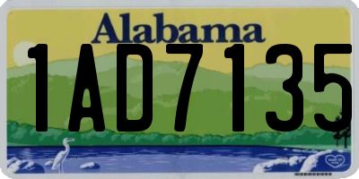 AL license plate 1AD7135