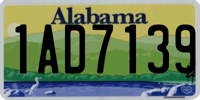 AL license plate 1AD7139