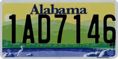 AL license plate 1AD7146