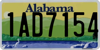 AL license plate 1AD7154
