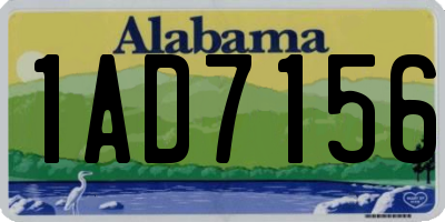 AL license plate 1AD7156