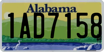 AL license plate 1AD7158