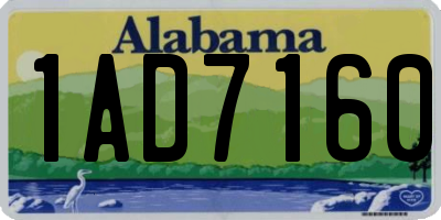 AL license plate 1AD7160