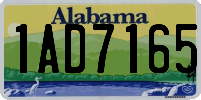 AL license plate 1AD7165